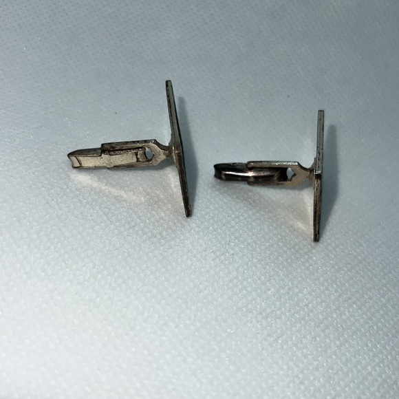 VINTAGE CUFF LINKS STAMPED “STERLING” SILVER WESTERN BRONCO HORSE - Picture 8 of 10